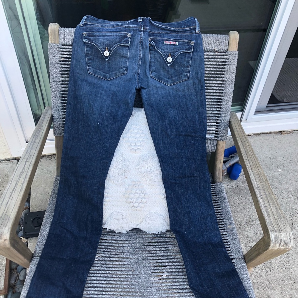 Hudson dark wash stretchy skinny jeans